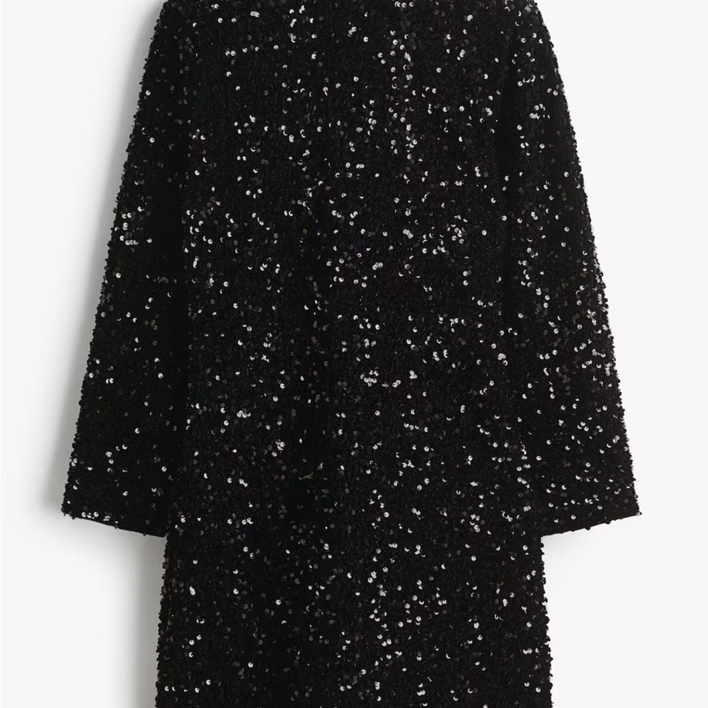 👗Host Pick👗 H&M Black Sequin Long Sleeve Dress - Picture 5 of 6